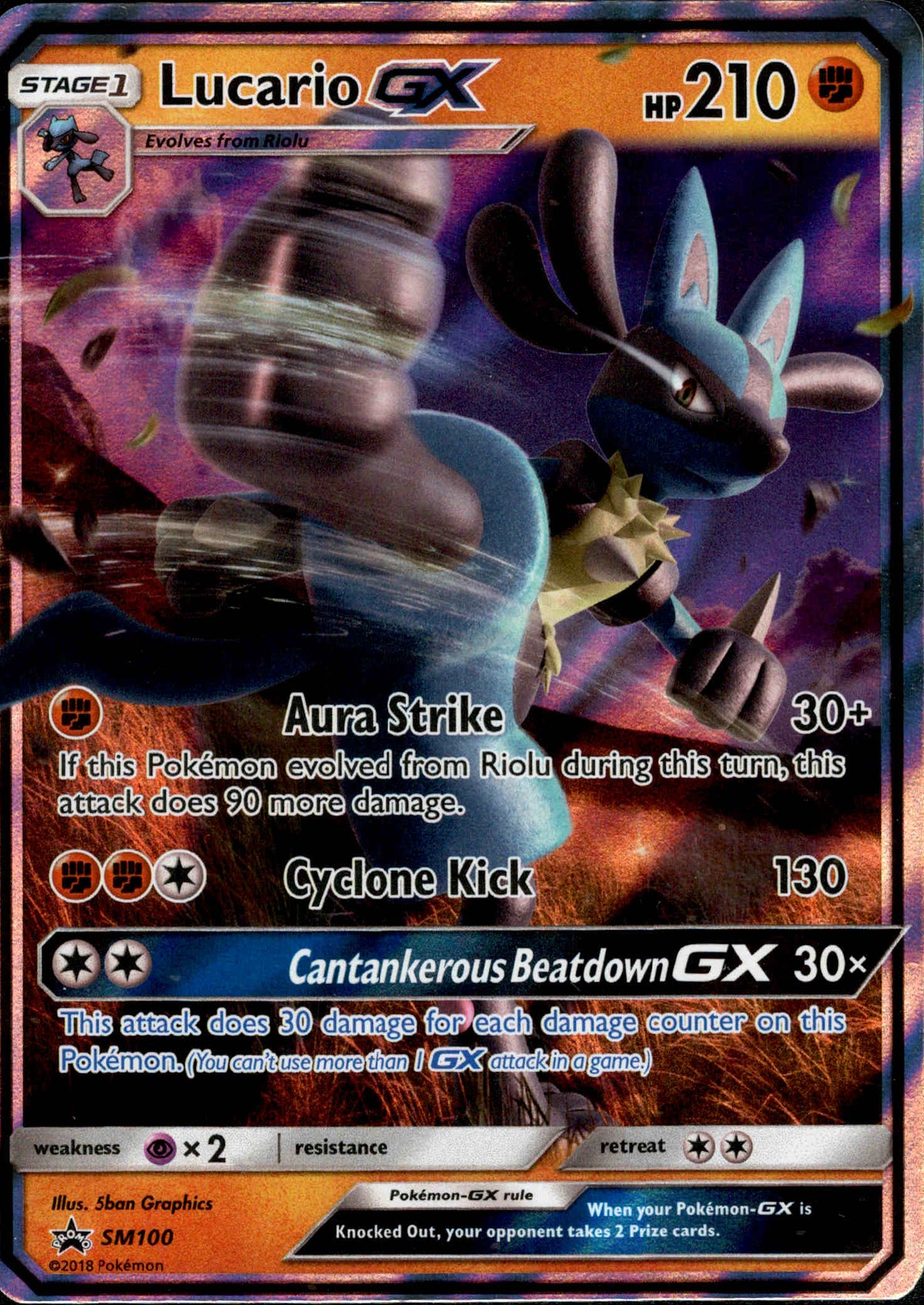 Lucario GX - SM100 - Sun & Moon Promo - Card Cavern