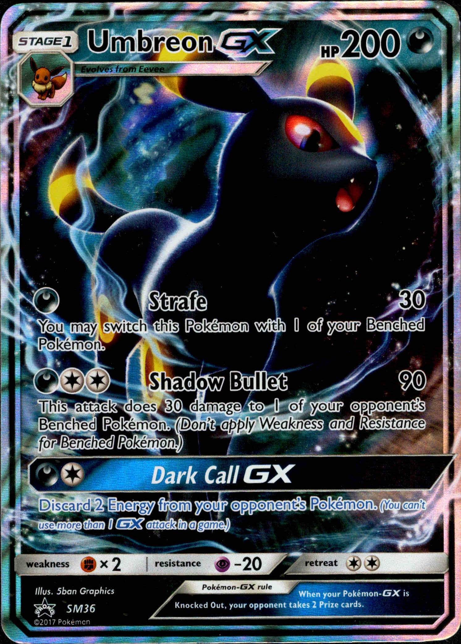 Umbreon GX - SM36 - Sun & Moon Promo - Card Cavern