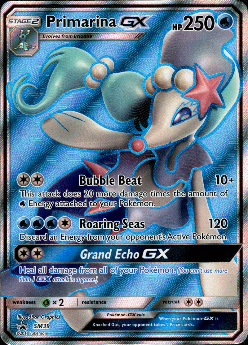 Primarina GX Full Art - SM39 - Sun & Moon Promo Card Cavern Trading Cards, LLC Primarina GX Full Art - SM39 - Sun & Moon Promo Card Cavern Trading Cards, LLC