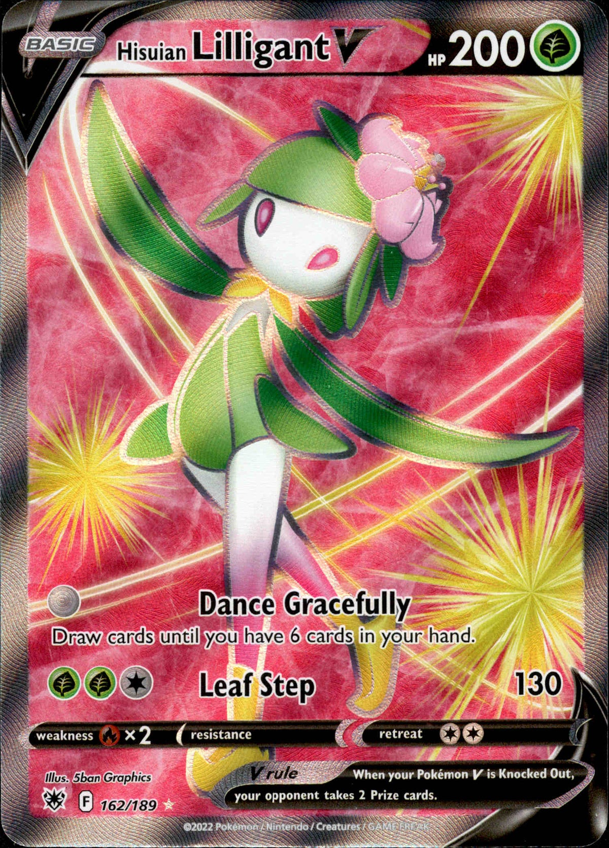 Hisuian Lilligant V Full Art - 162/189 - Astral Radiance - Holo - Card Cavern