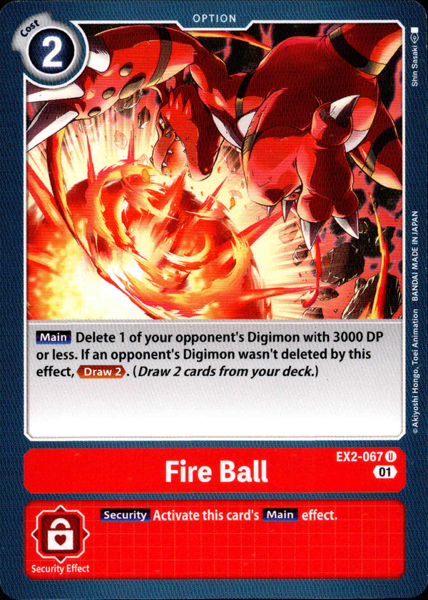 Fire Ball - EX2-067 U - Digital Hazard - Card Cavern