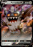 Galarian Perrserker V - 129/196 - Lost Origin - Holo - Card Cavern
