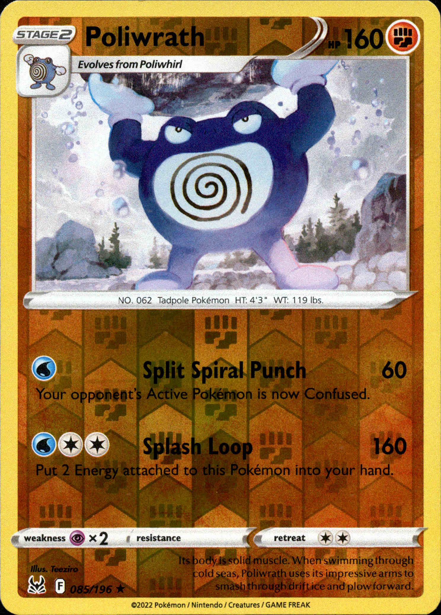 Poliwrath - 085/196 - Lost Origin - Reverse Holo - Card Cavern