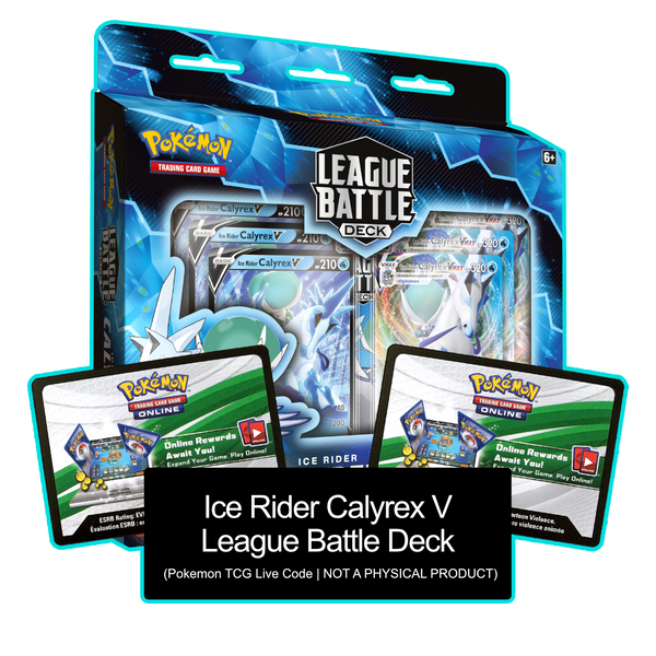 League Battle Deck: Ice Rider Calyrex VMAX Pokemon TCG Live Code - Card Cavern