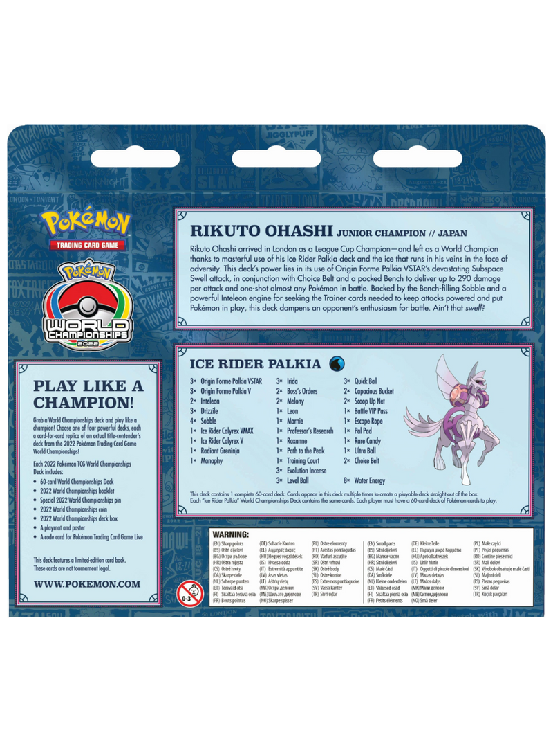 2022 Pokemon TCG World Championships Deck - Ice Rider Palkia – Card Cavern  Trading Cards, LLC
