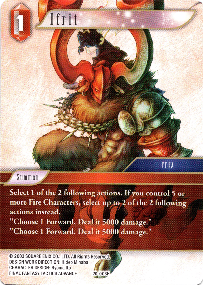 Ifrit - 20-003H - Dawn of Heroes – Card Cavern Trading Cards, LLC