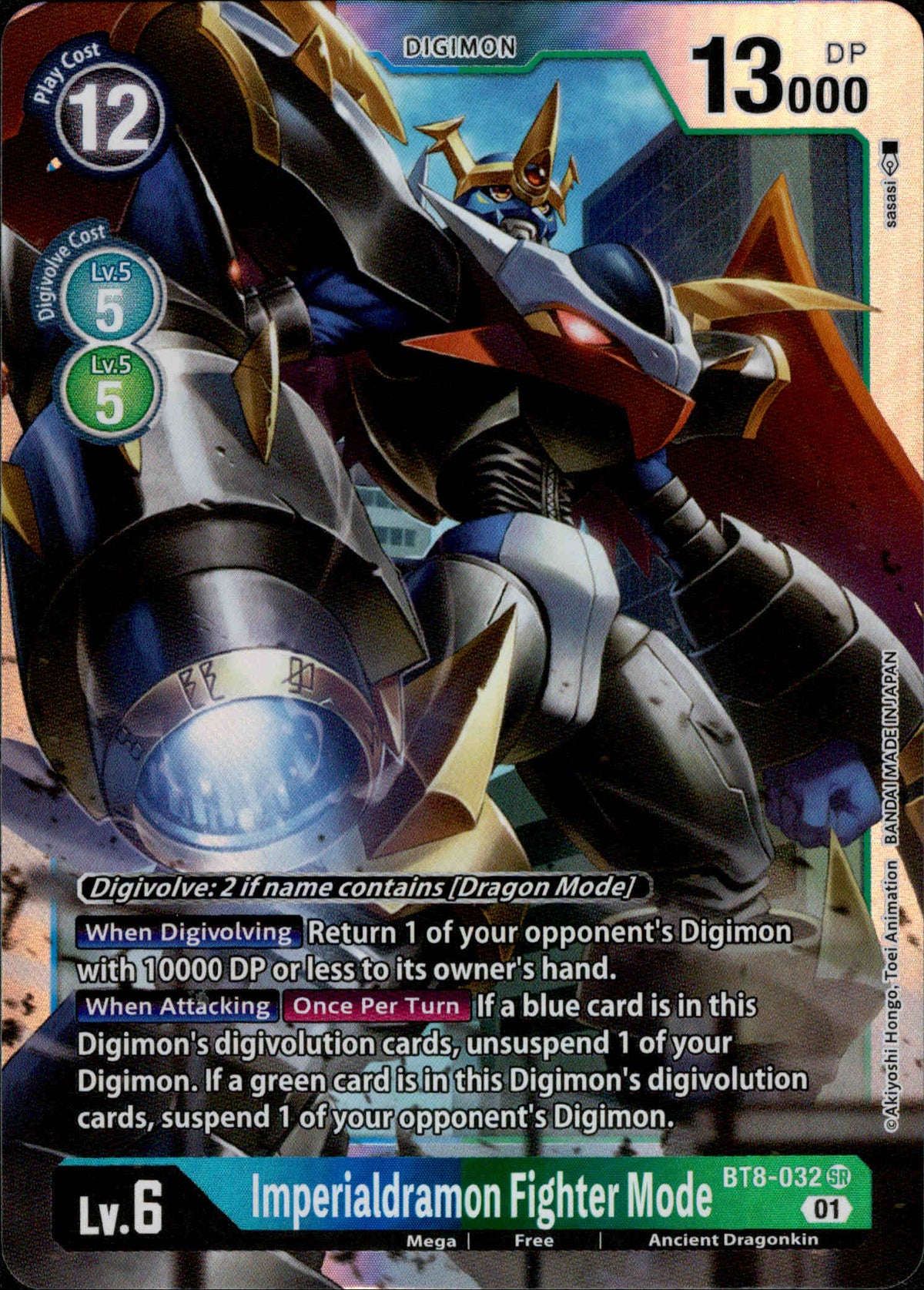 Imperialdramon Fighter Mode - BT8-032 SR - New Awakening - Foil - Card Cavern