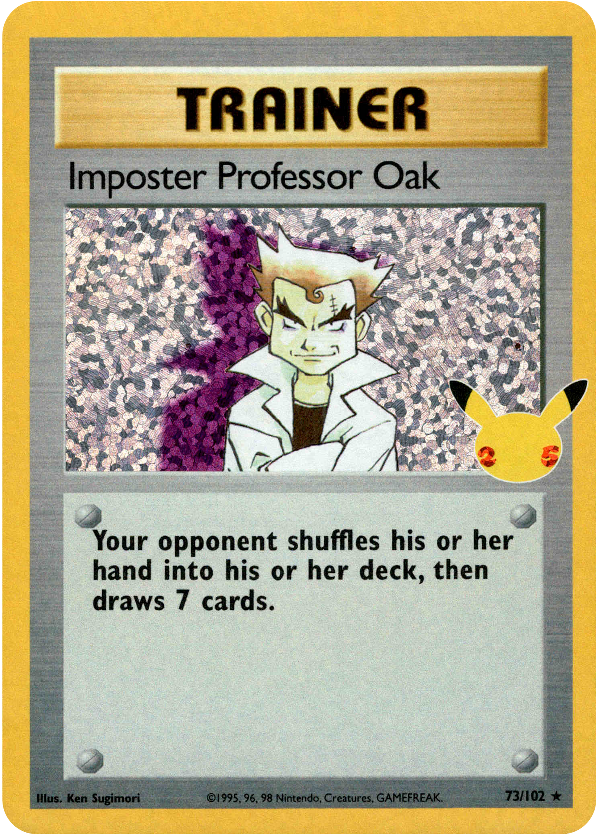 Imposter Professor Oak (Classic Collection) - 73/102 - Celebrations - Holo - Card Cavern