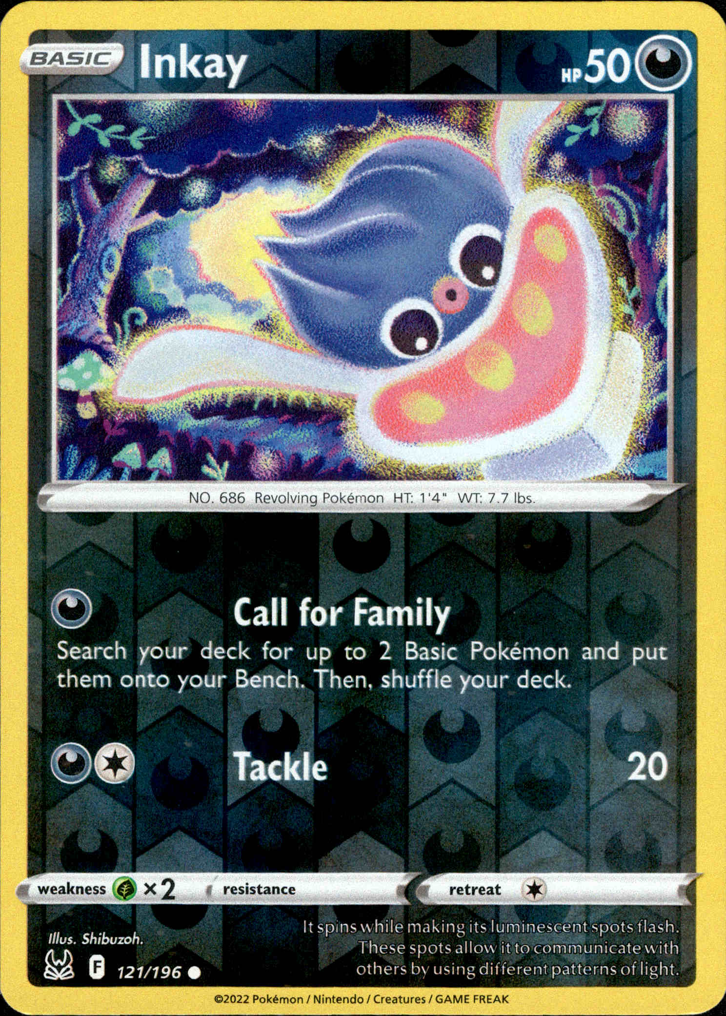 Inkay - 121/196 - Lost Origin - Reverse Holo - Card Cavern