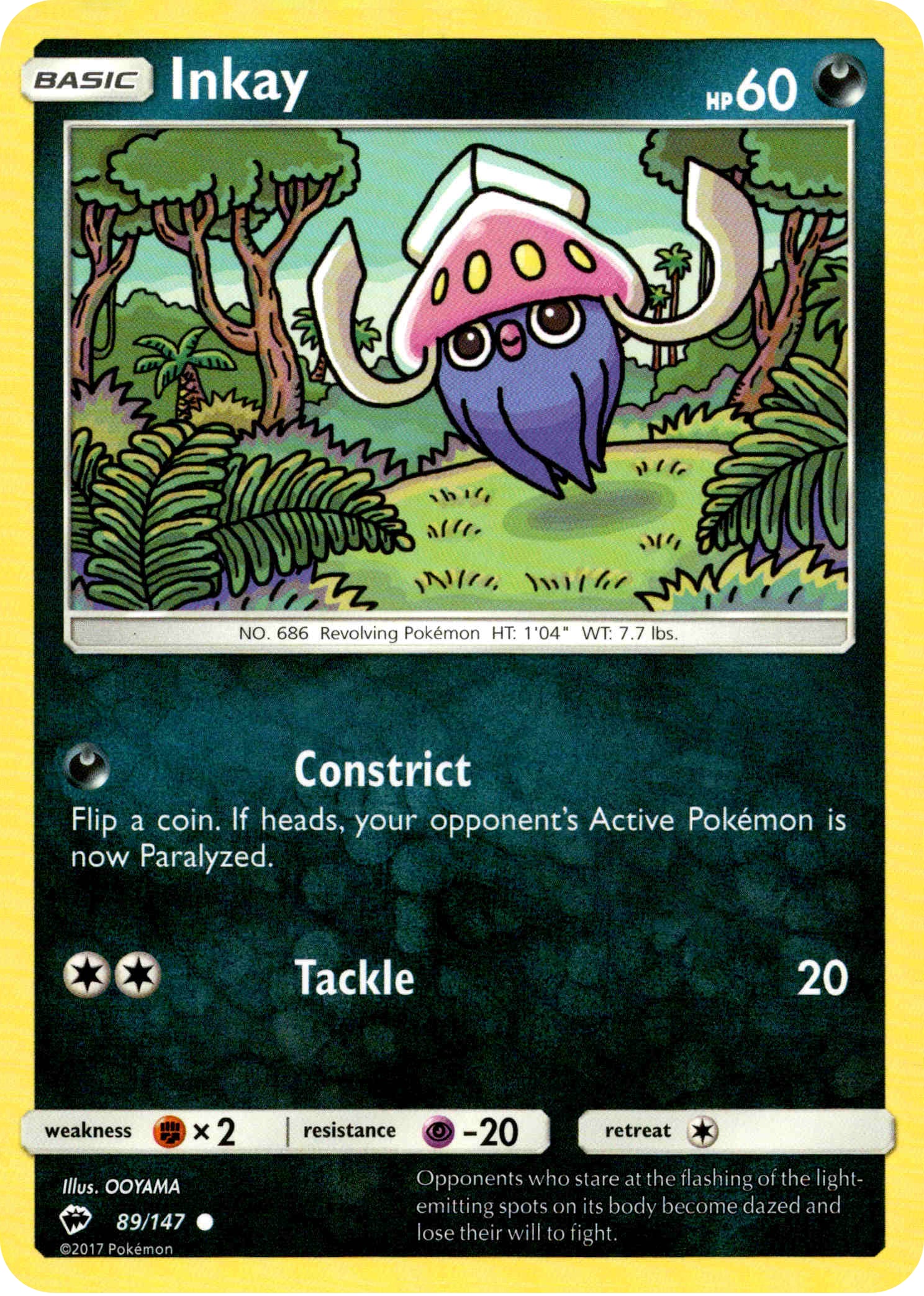Inkay - 89/147 - Burning Shadows - Card Cavern