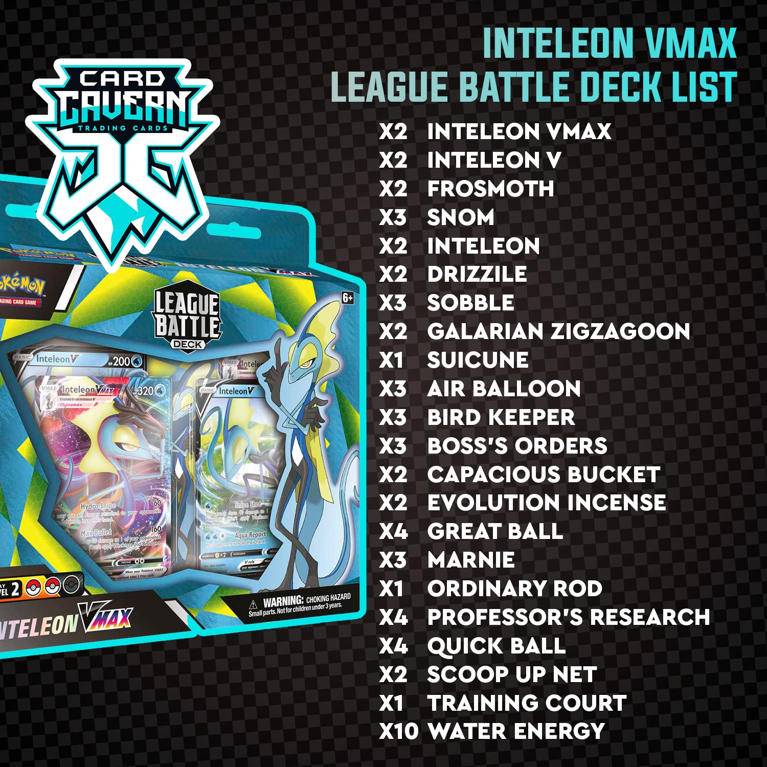 League Battle Deck: Inteleon VMAX PTCGO Code - Card Cavern
