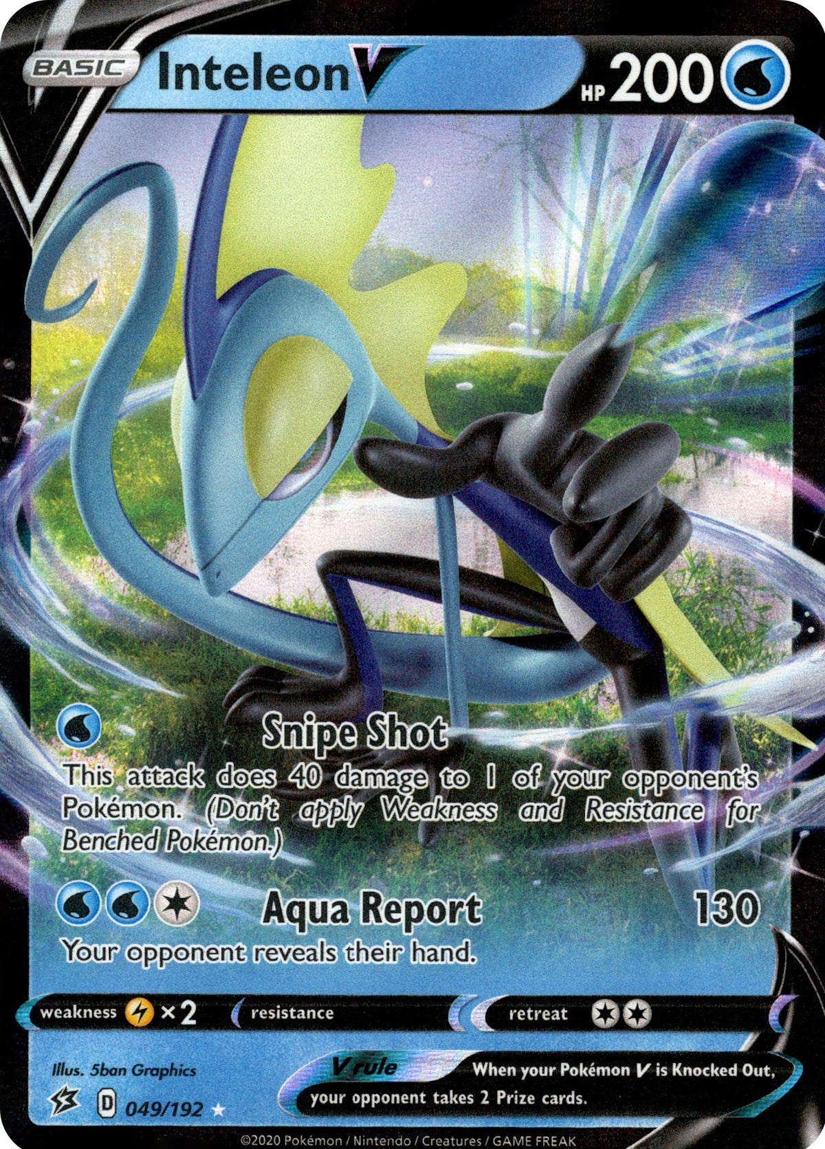 Inteleon V - 49/192 - Rebel Clash - Holo - Card Cavern