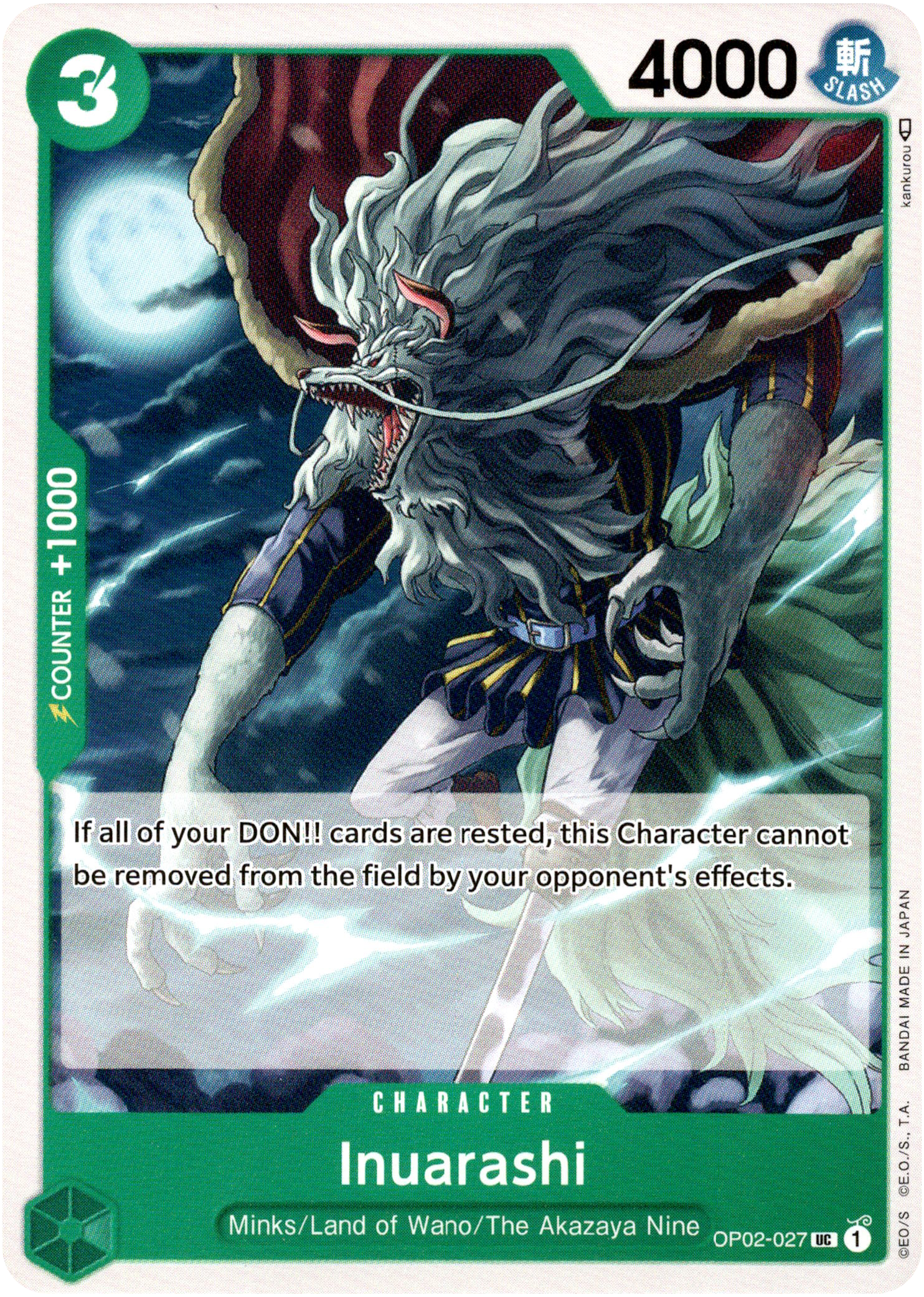 Inuarashi - OP02-027 - Paramount War - Card Cavern