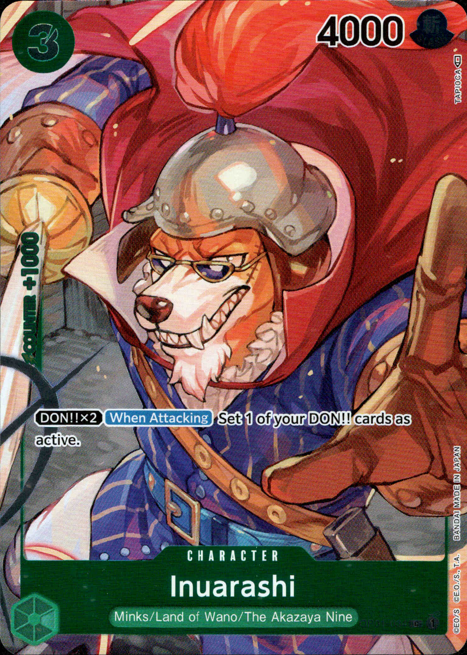 Inuarashi Box Topper - OP01-034 C - Romance Dawn - Foil - Card Cavern