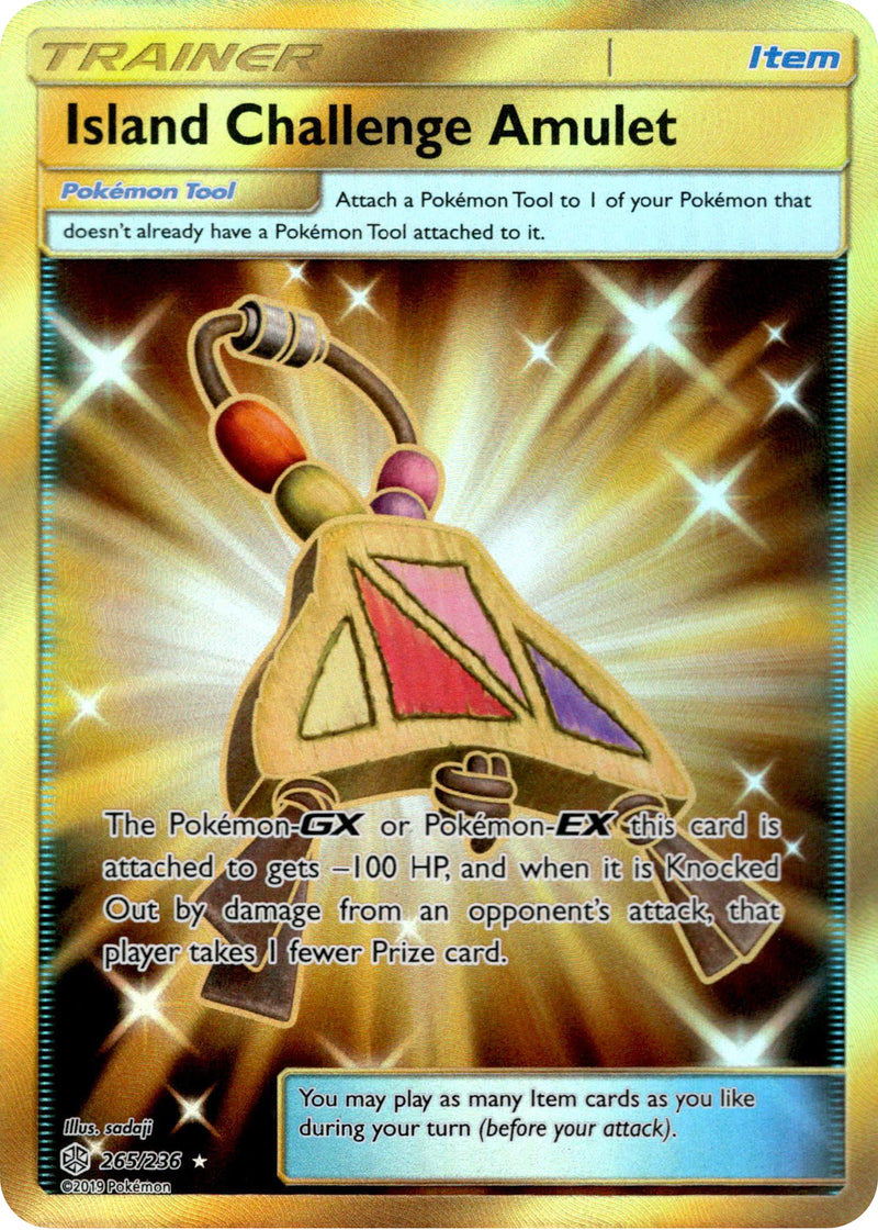 cosmic eclipse rare cards Island Challenge Amulet Secret Rare - 265/236 - Cosmic Eclipse