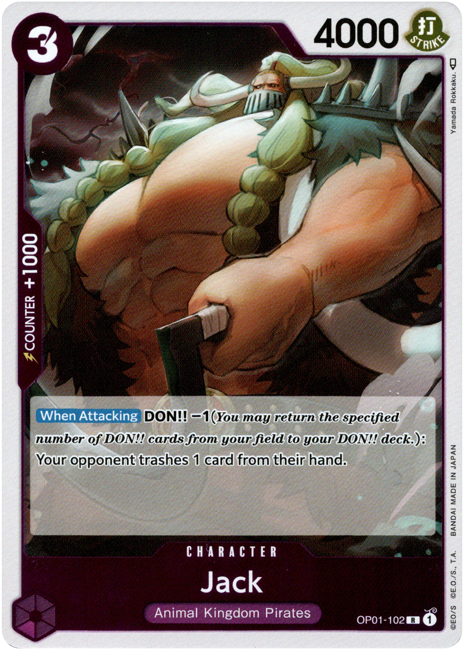 Jack - OP01-102 R - Romance Dawn - Foil - Card Cavern