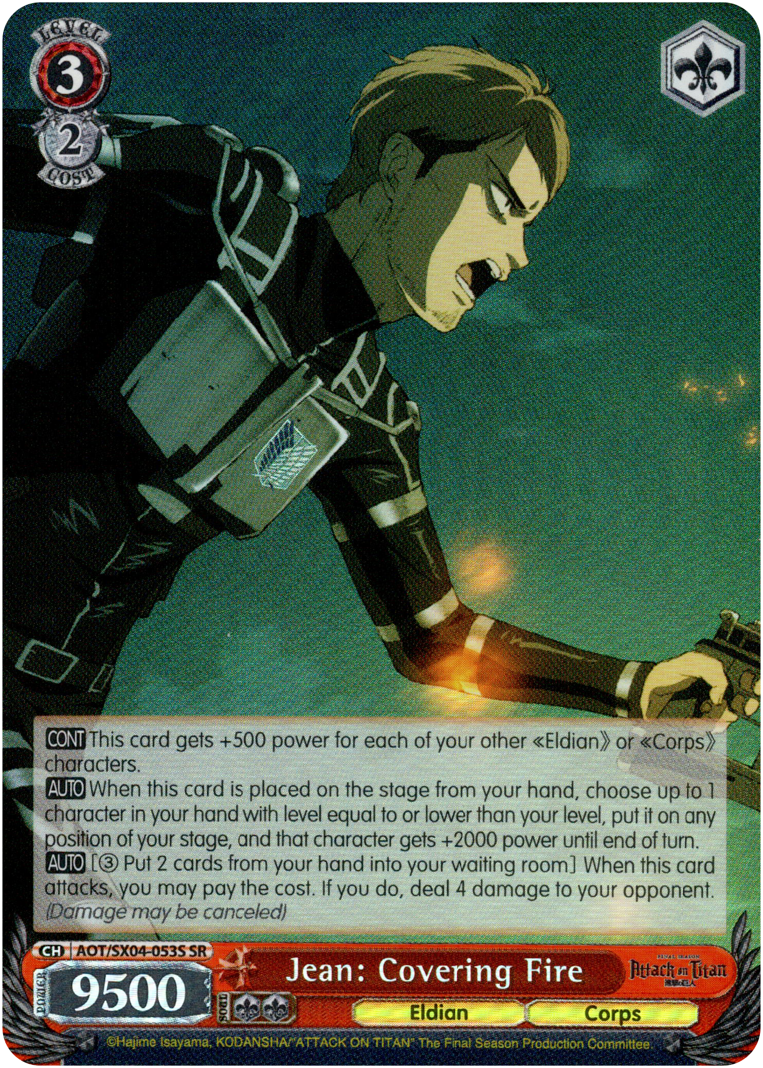 Jean: Covering Fire - AOT/SX04-053S SR - Card Cavern