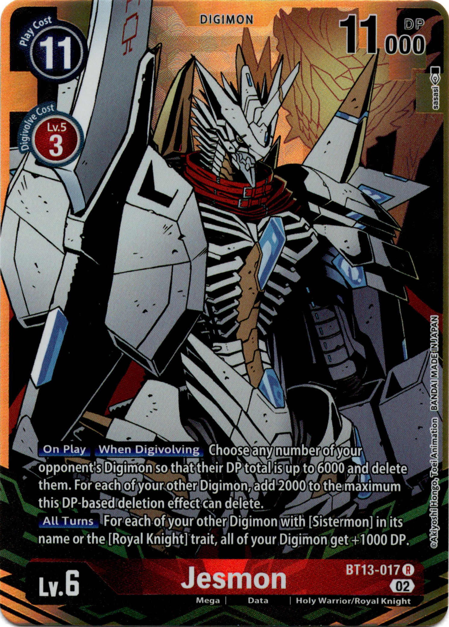 Jesmon Alternate Art - BT13-017 R - Versus Royal Knight - Foil - Card Cavern