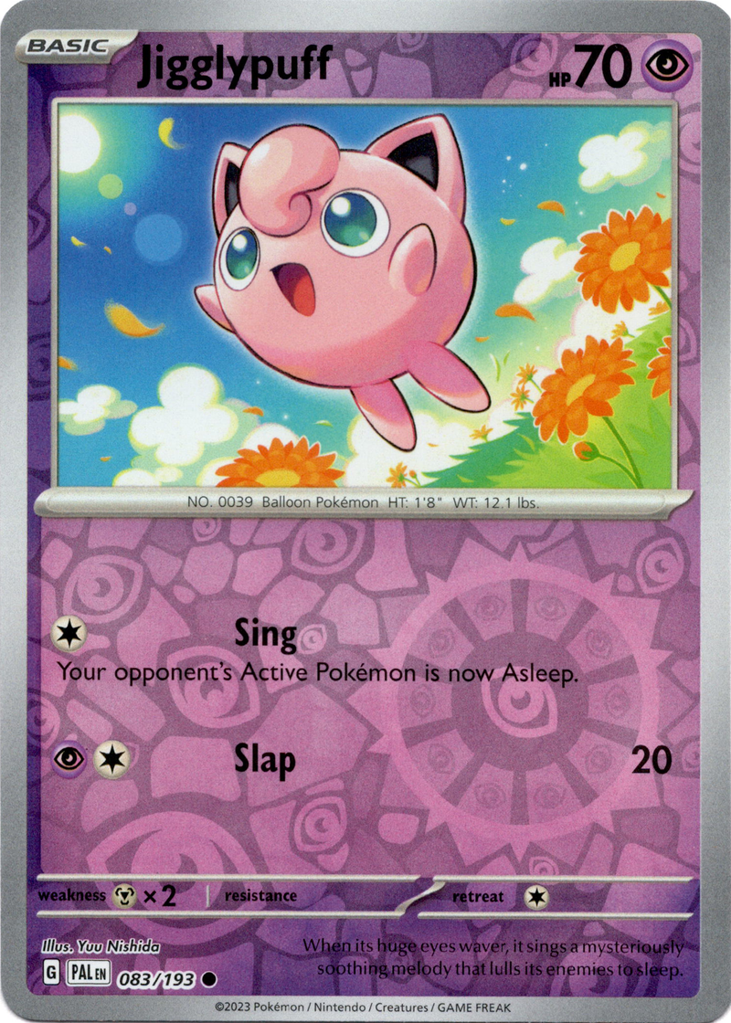 jigglypuff holographic card Jigglypuff REVERSE HOLO card 067/189 Sword & Shield Darkness Ablaze 2020 Pokemon