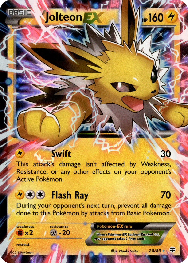 jolteon holographic pokemon card value Jolteon EX - 28/83 - Generations