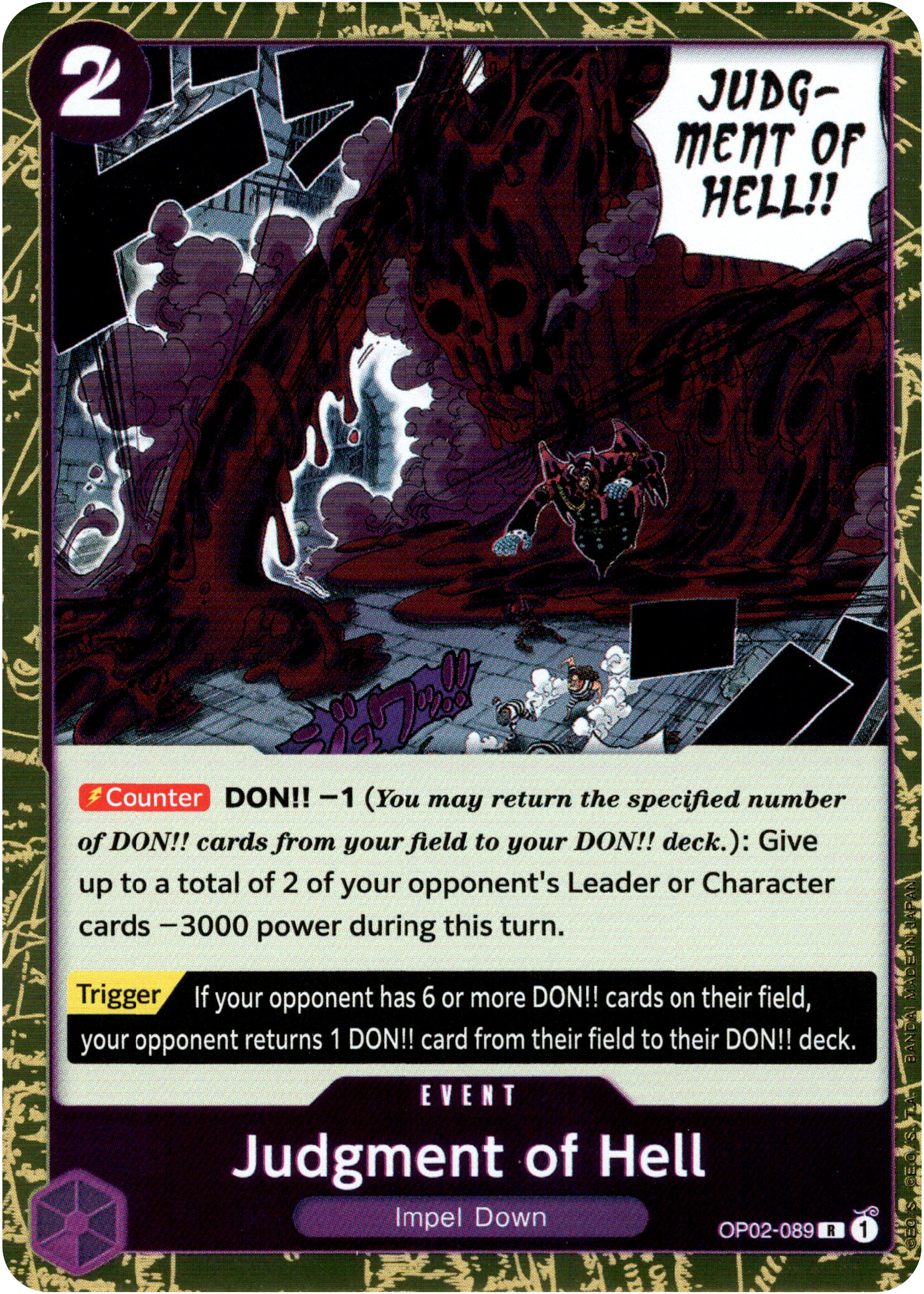 Judgment of Hell - OP02-089 - Paramount War - Foil - Card Cavern