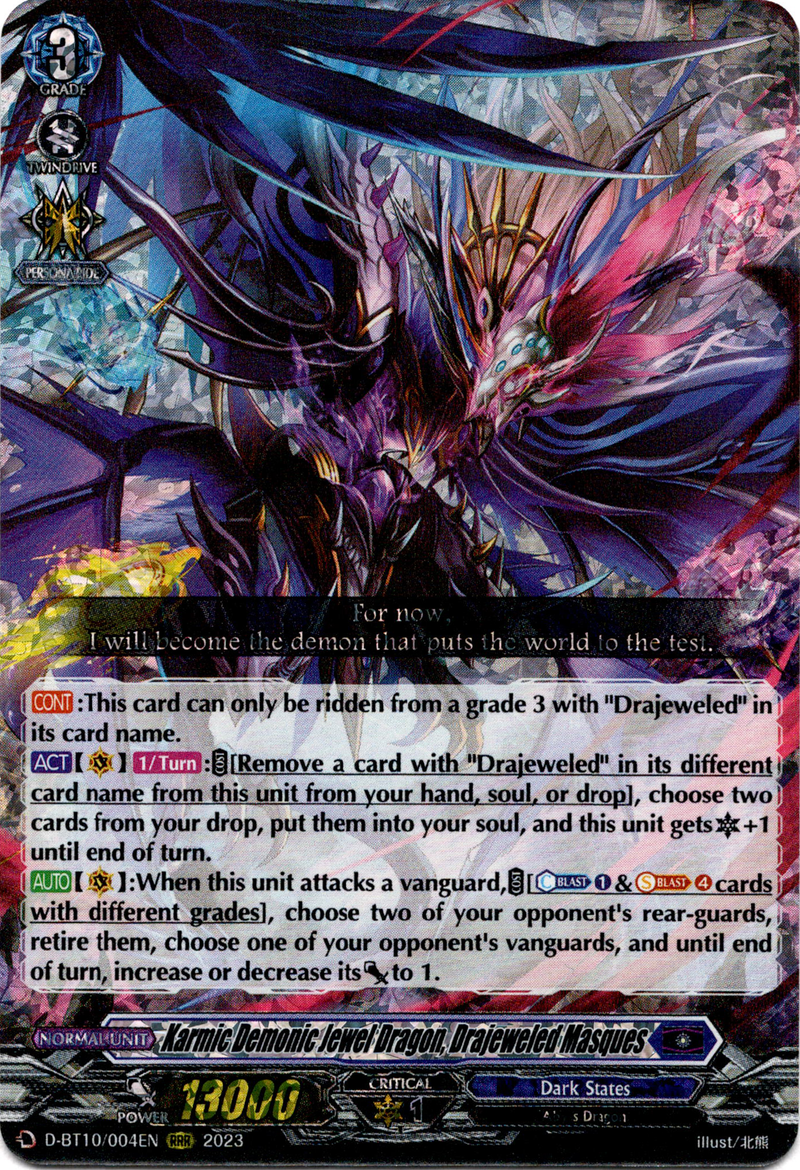 Karmic Demonic Jewel Dragon, Drajeweled Masques - D-BT10/004EN