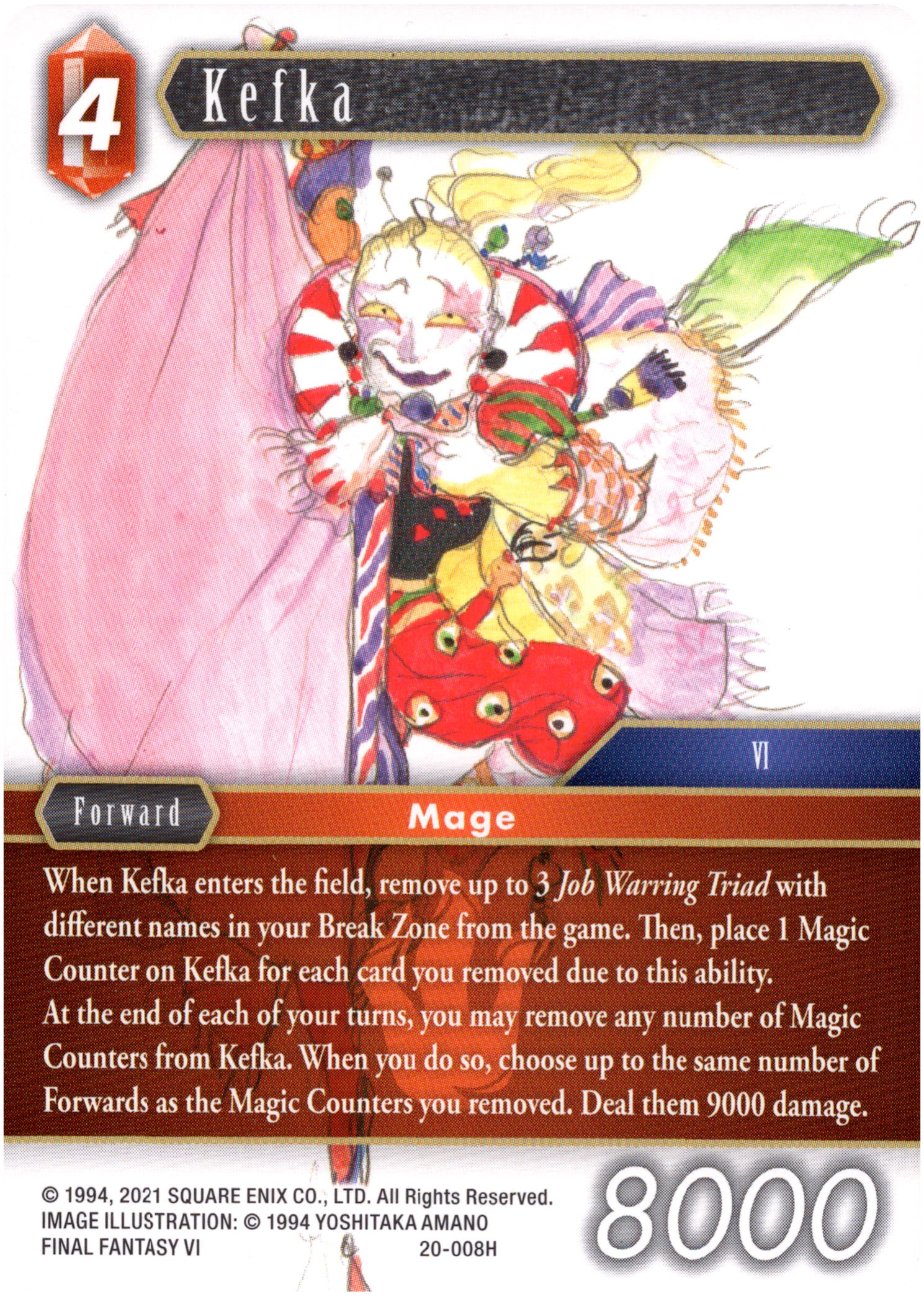 Kefka - 20-008H - Dawn of Heroes - Card Cavern