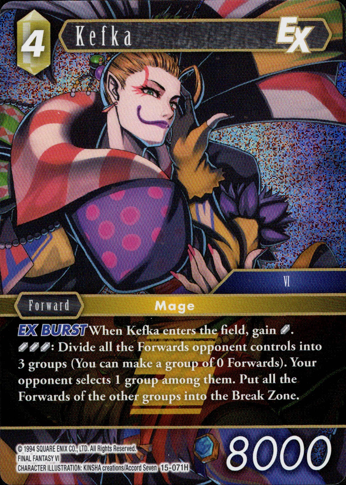 Kefka - 15-071H - Crystal Dominion - Foil - Card Cavern