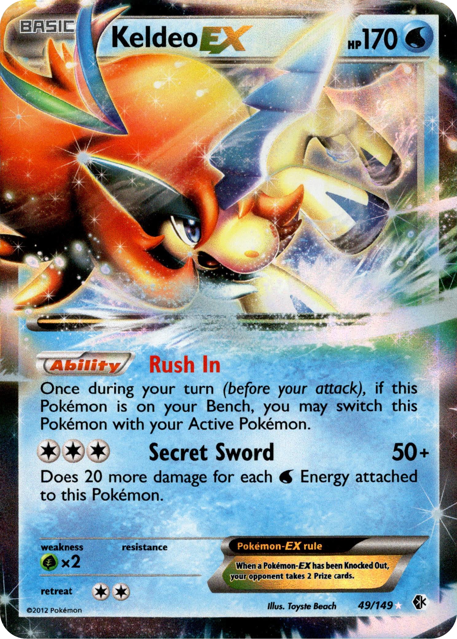 Keldeo EX - 49/149 - Boundaries Crossed - Holo - Card Cavern