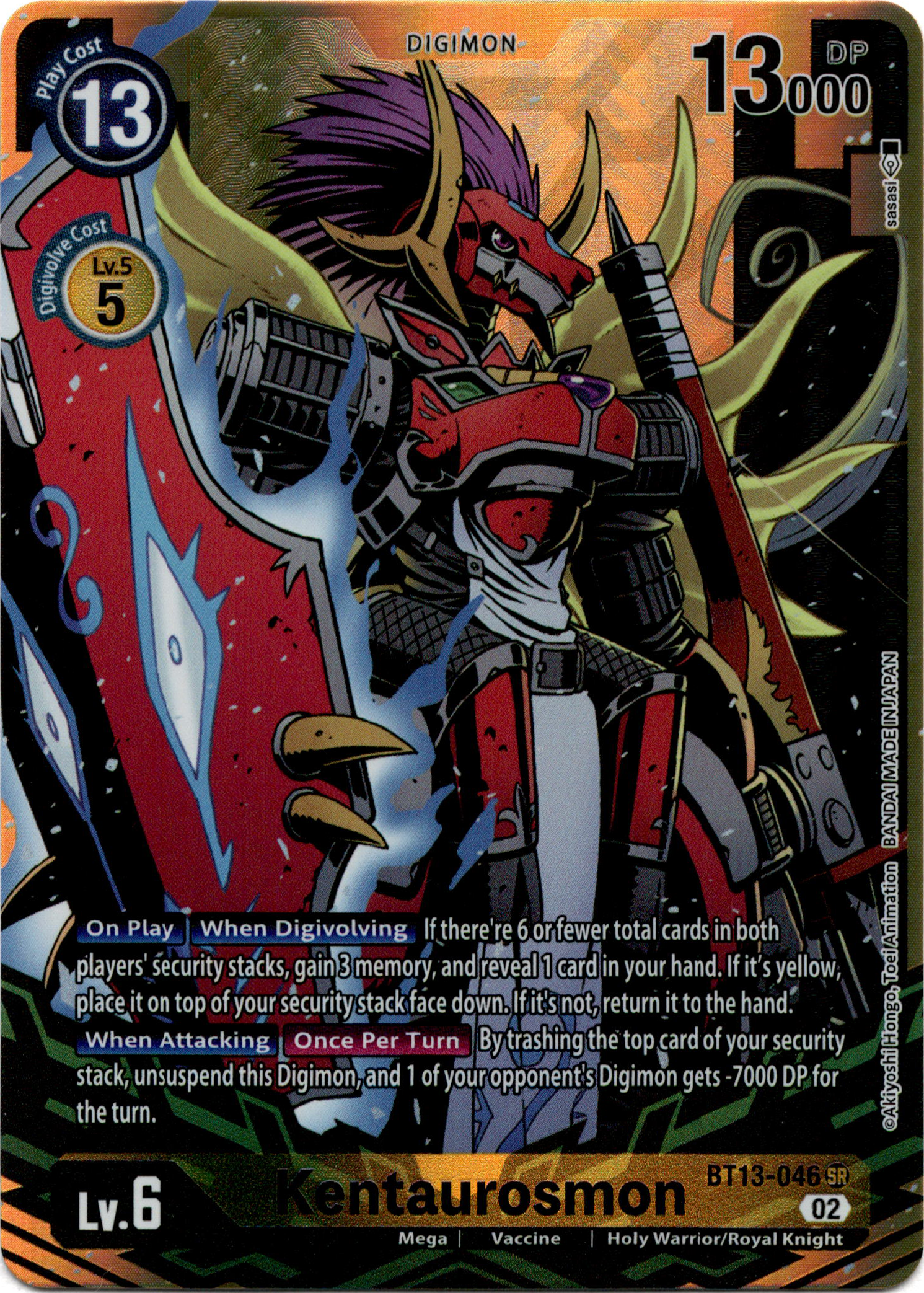 Kentaurosmon Alternate Art - BT13-046 SR - Versus Royal Knight - Foil - Card Cavern