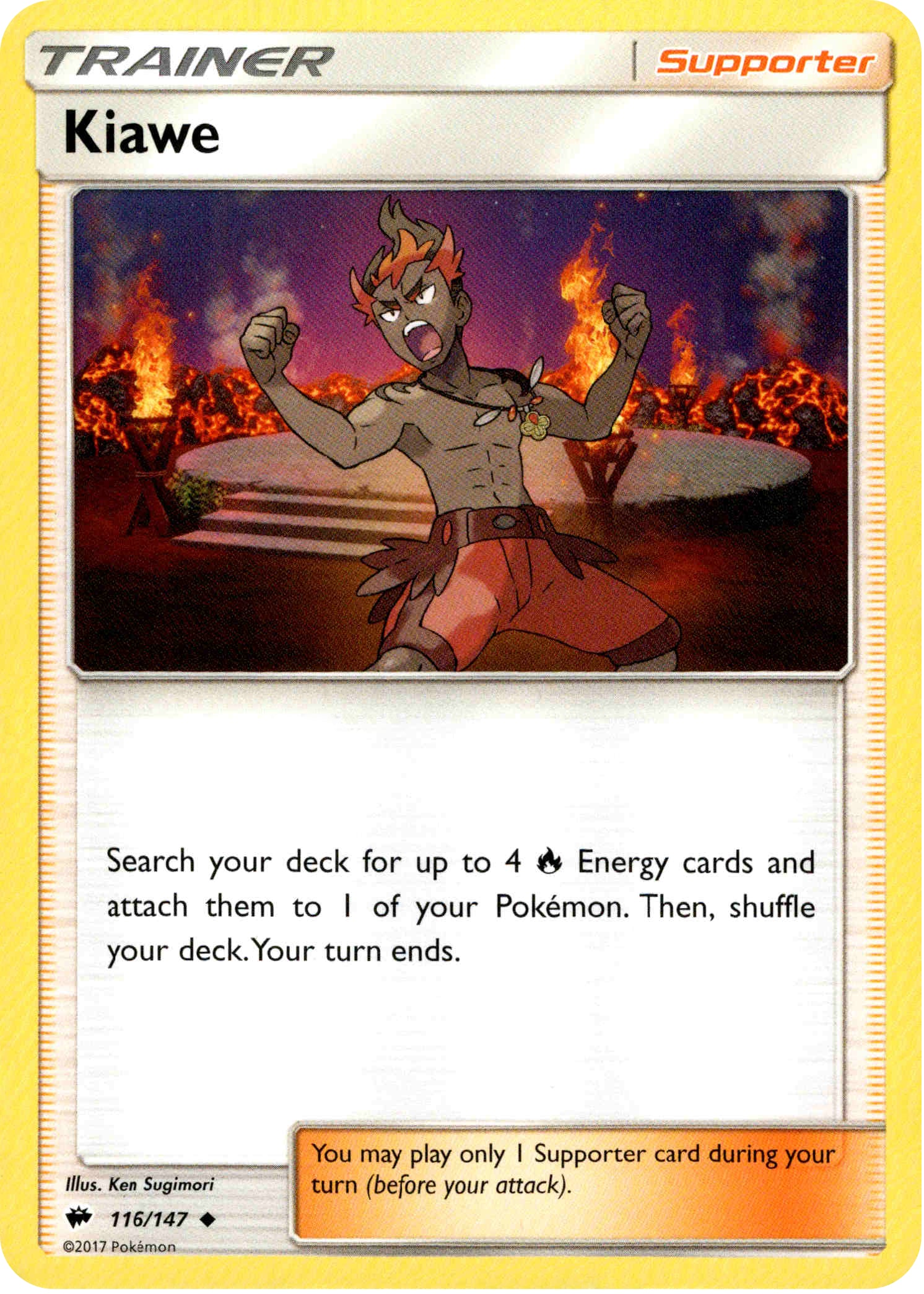 Kiawe - 116/147 - Burning Shadows - Card Cavern