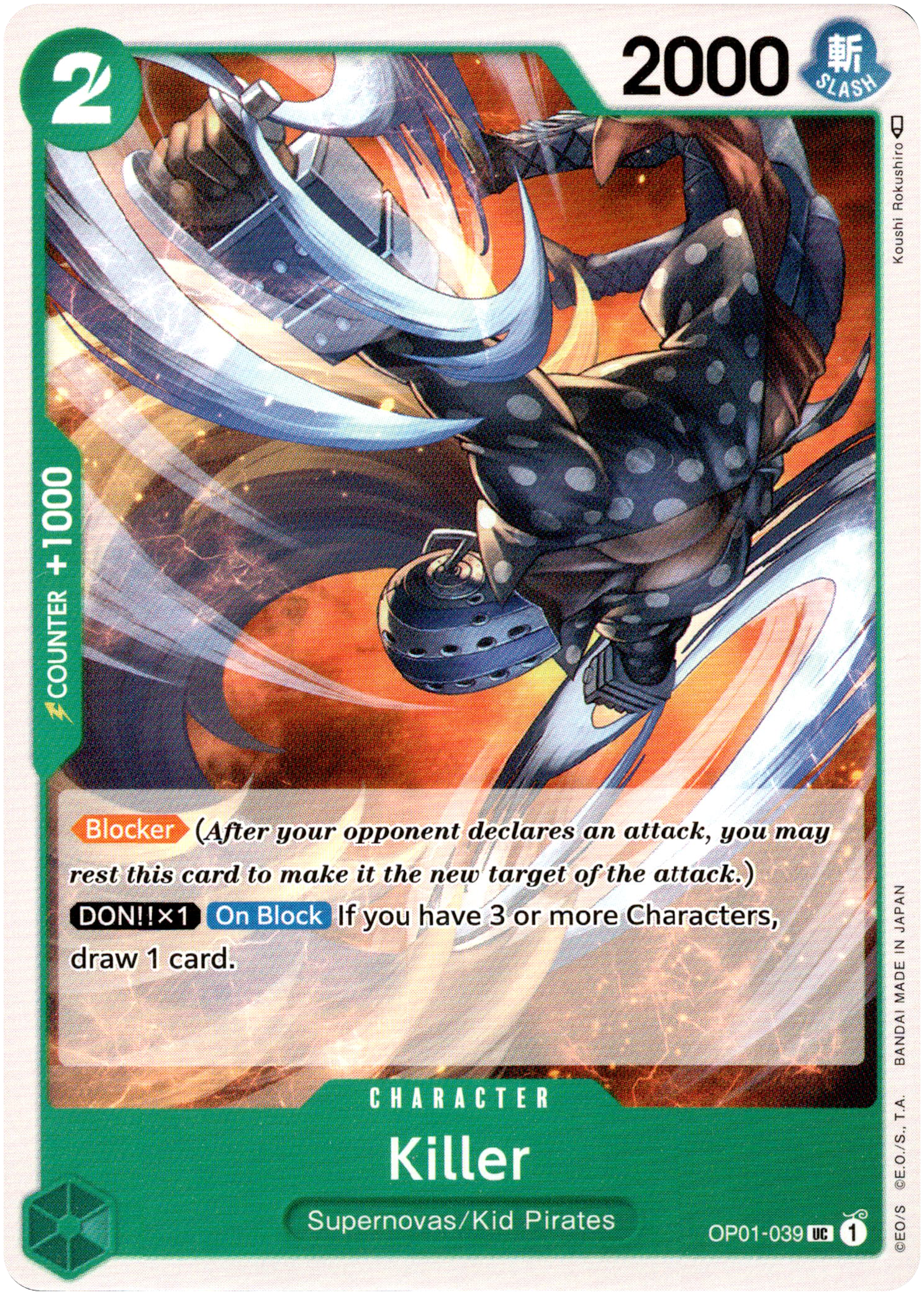 Killer - OP01-039 UC - Romance Dawn - Card Cavern