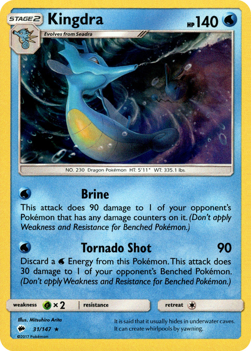 Kingdra - 31/147 - Burning Shadows - Holo Card Cavern Trading Cards, LLC Kingdra - 31/147 - Burning Shadows - Holo Card Cavern Trading Cards, LLC