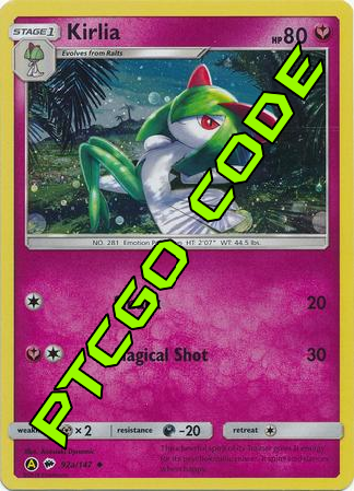 Kirlia 92a/147 PTCGO Code - Card Cavern