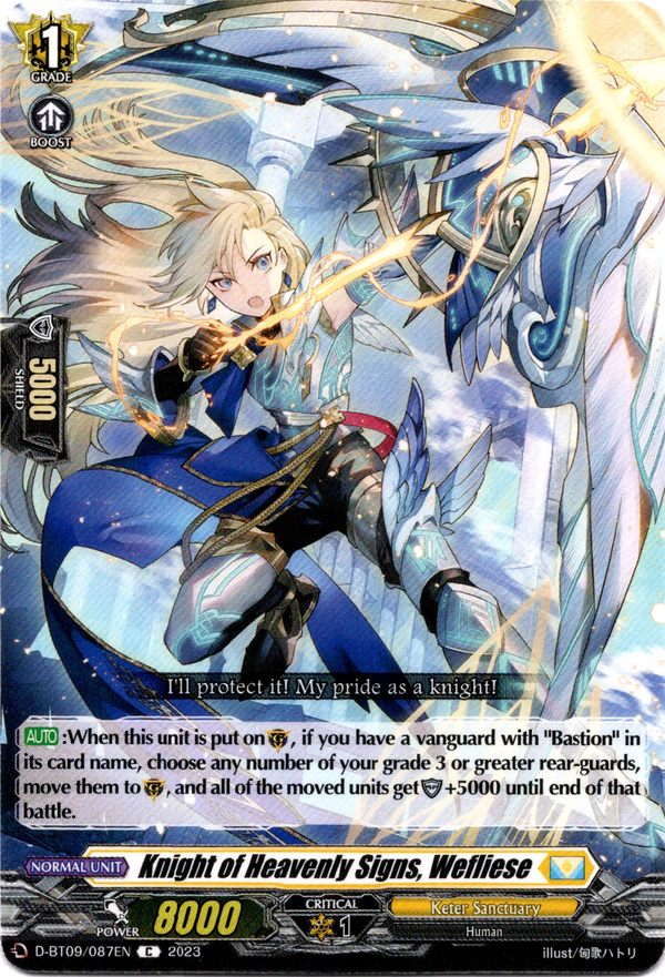 Knight of Heavenly Signs, Wefliese - D-BT09/087EN - Dragontree Invasion - Card Cavern