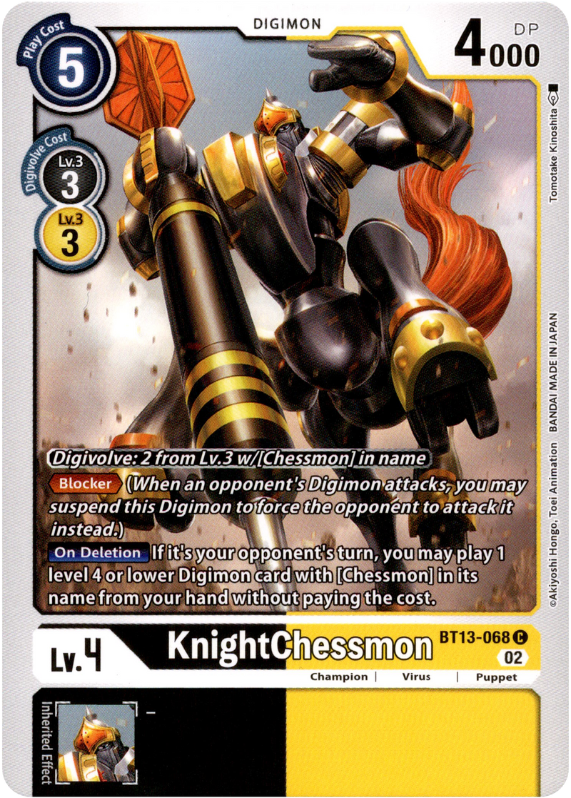 KnightChessmon - BT13-068 C - Versus Royal Knight – Card Cavern Trading ...
