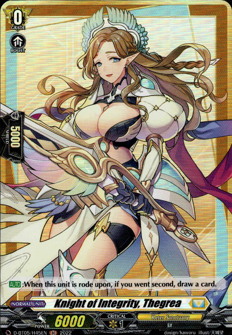Knight of Integrity, Thegrea - D-BT05/H45 - Triumphant Return of the Brave Heroes - Card Cavern