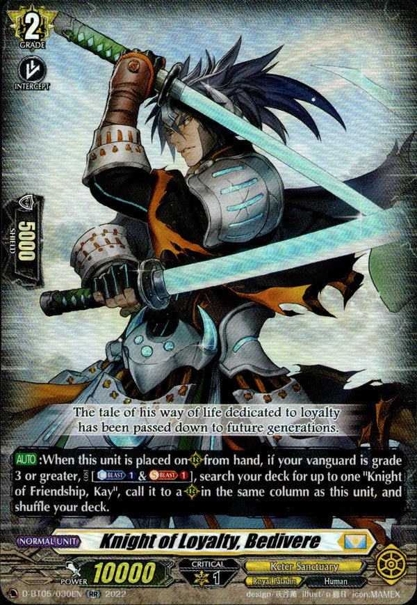 Knight of Loyalty, Bedivere - D-BT05/030 - Triumphant Return of the Brave Heroes - Card Cavern