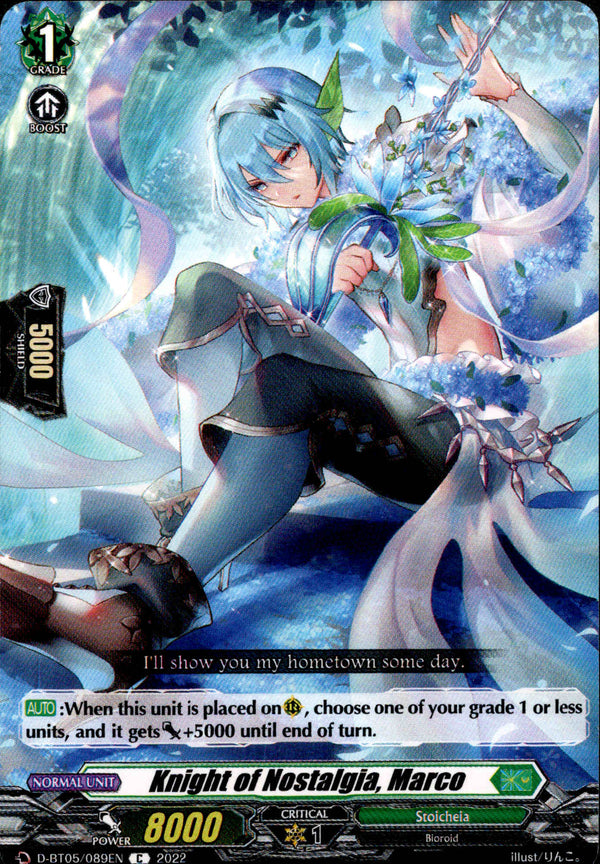 Knight of Nostalgia, Marco - D-BT05/089 - Triumphant Return of the Brave Heroes - Card Cavern