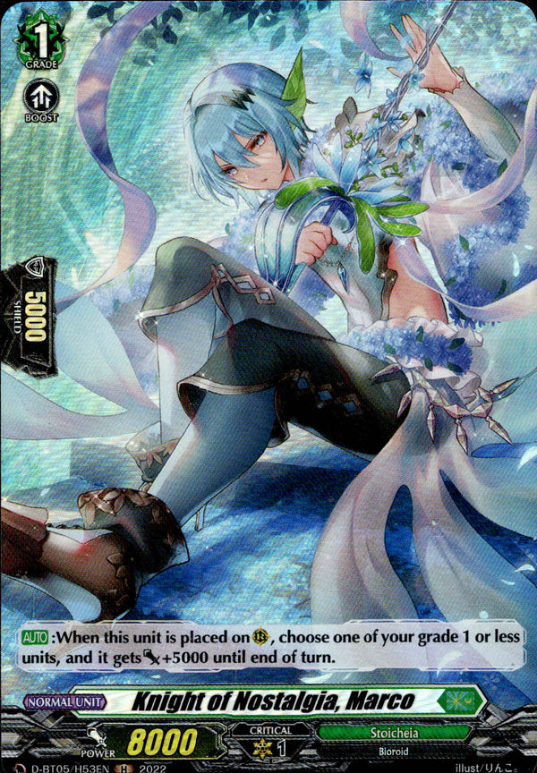 Knight of Nostalgia, Marco - D-BT05/H53 - Triumphant Return of the Brave Heroes - Card Cavern