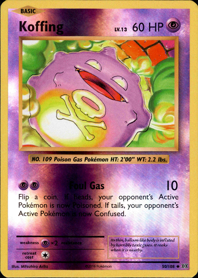 Koffing - 50/108 - Evolutions - Reverse Holo - Card Cavern