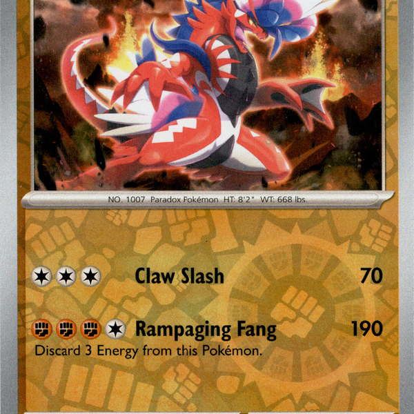 Koraidon - 124/198 - Scarlet & Violet - Reverse Holo Koraidon - 124/198 - Scarlet & Violet - Reverse Holo