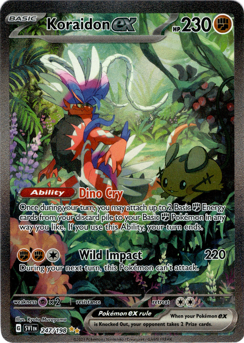 Koraidon ex - 247/198 - Scarlet & Violet - Holo Card Cavern Trading Cards, LLC Koraidon ex - 247/198 - Scarlet & Violet - Holo Card Cavern Trading Cards, LLC