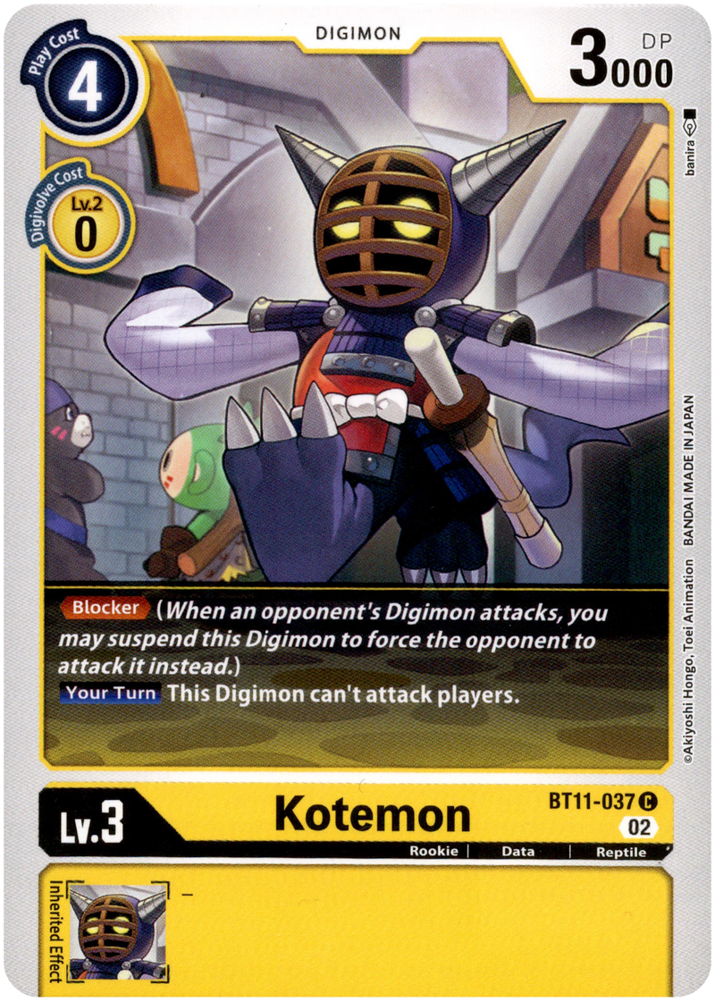 Kotemon - BT11-037 C - Dimensional Phase - Card Cavern