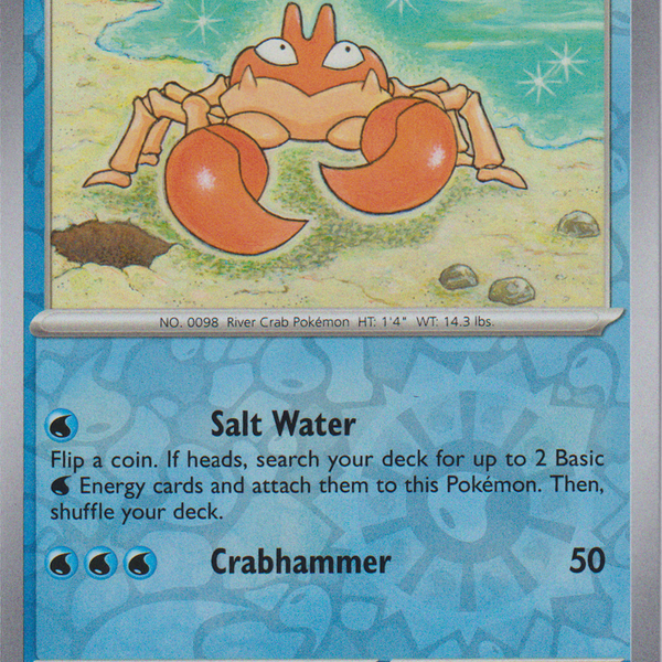 krabby pokemon card worth Krabby - 098/165 - Scarlet & Violet 151