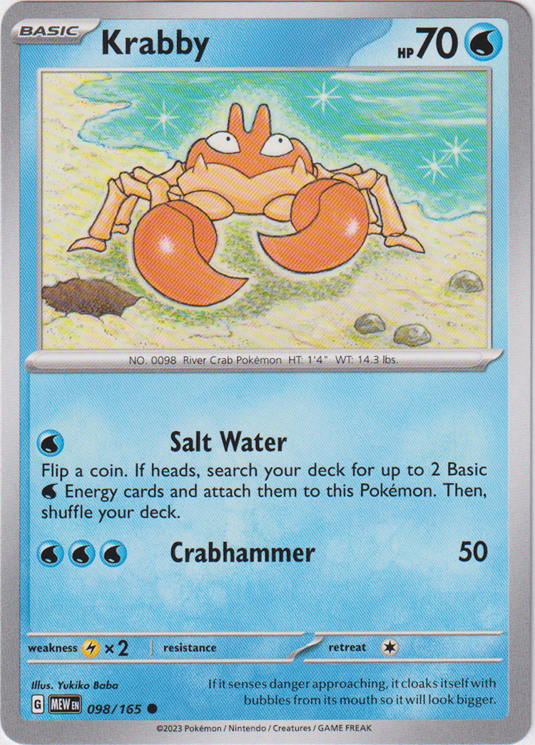 Krabby - 098/165 - Scarlet & Violet 151 - Card Cavern