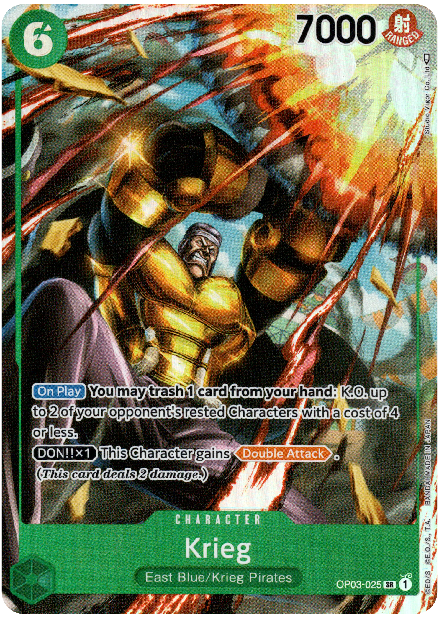 Krieg Alternate Art - OP03-025 SR - Pillars of Strength - Foil - Card Cavern
