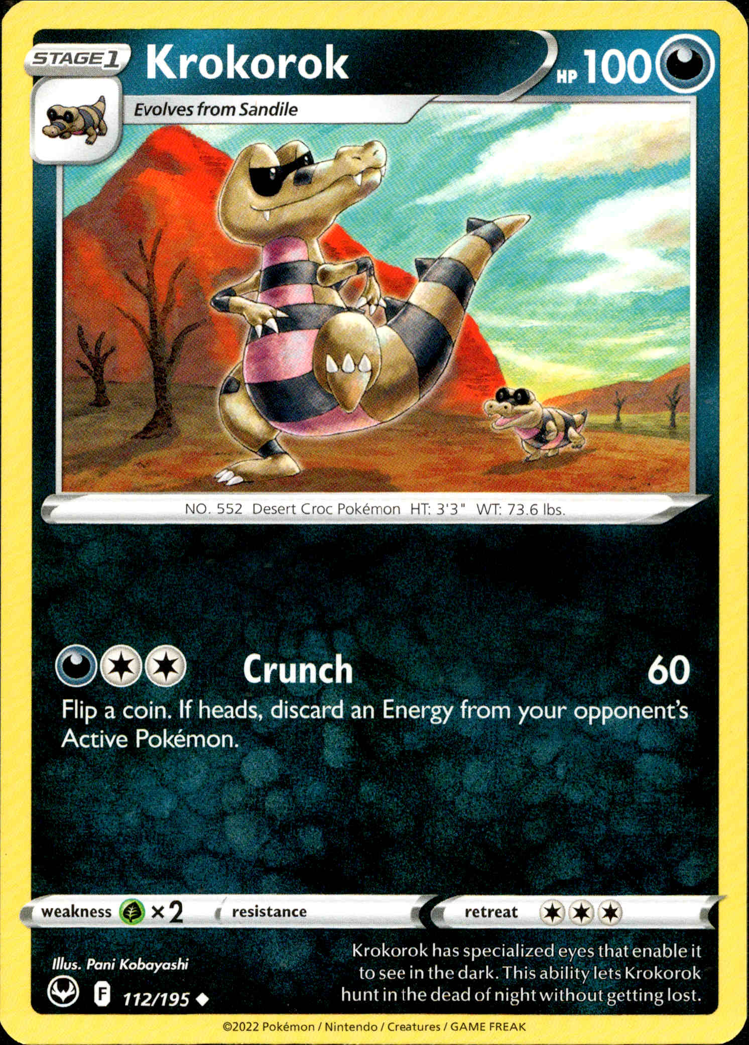 Krokorok - 112/195 - Silver Tempest - Card Cavern