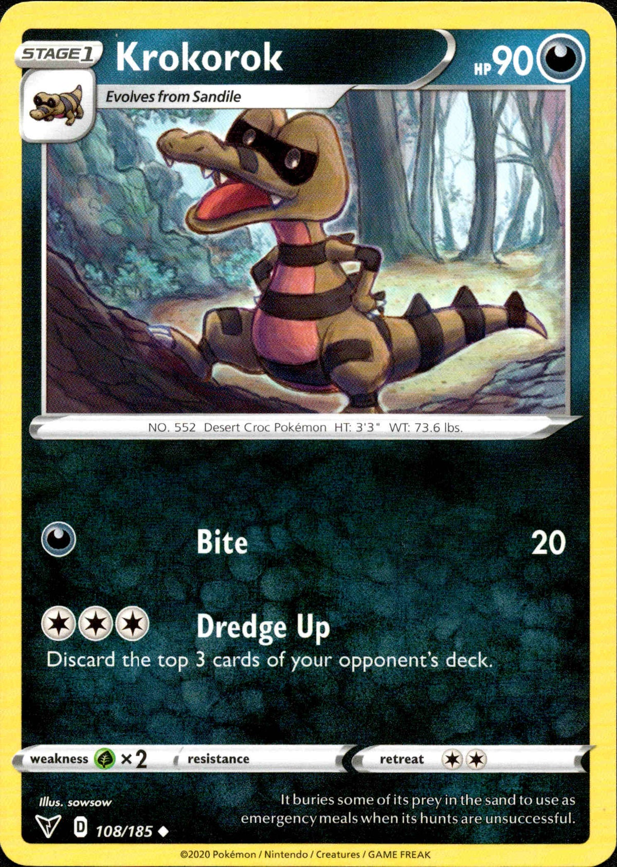 Krokorok - 108/185 - Vivid Voltage - Card Cavern