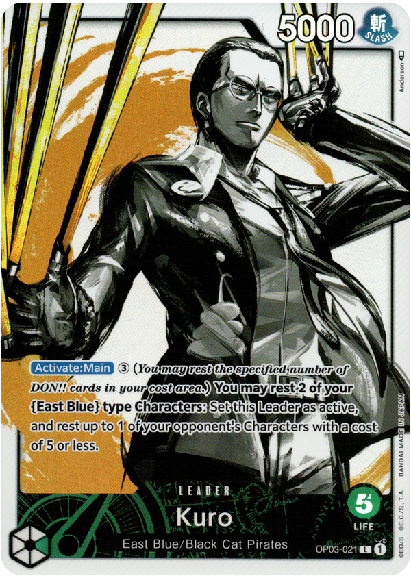 Kuro Alternate Art - OP03-021 L - Pillars of Strength - Foil - Card Cavern